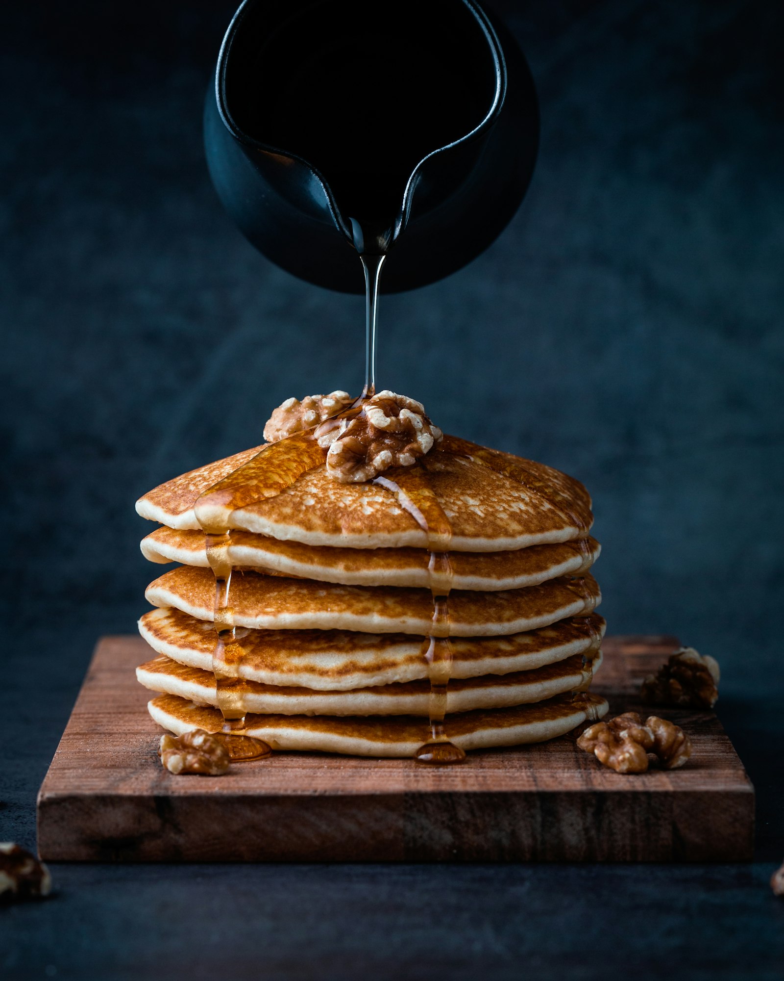 Mini pancakes with toppings